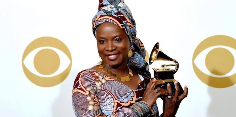 Angelique Kidjo with Grammy award 