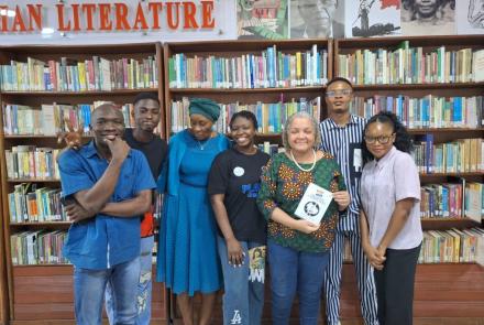 ZODML Chair, poets and Aduke' Gomez 