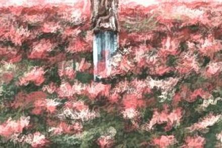 a painting of a person standing