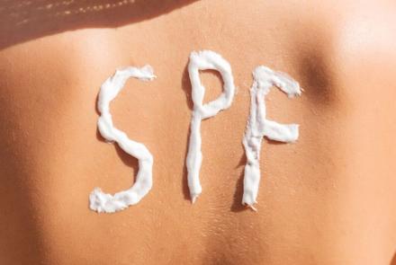 SPF written on the back of someone