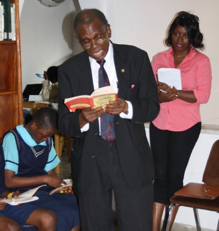 An image of Anezi Okoro at the ZODML book reading 