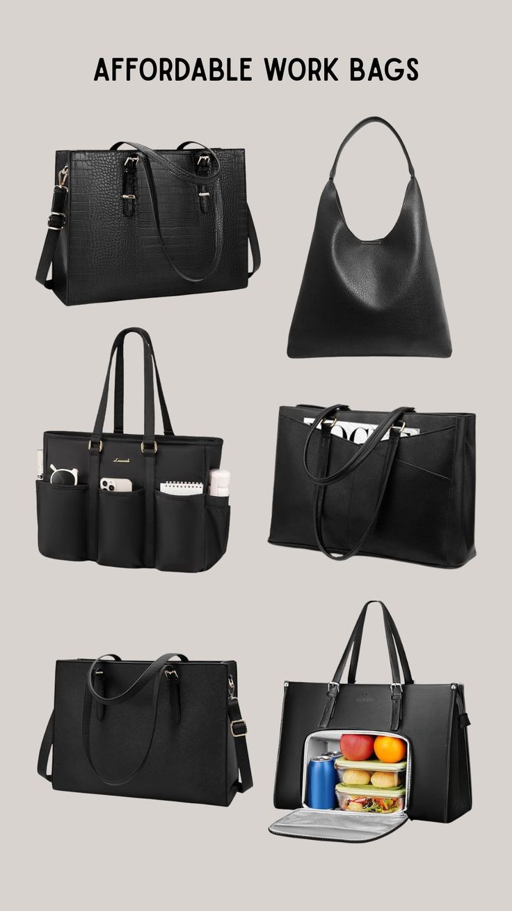 different types of black bags